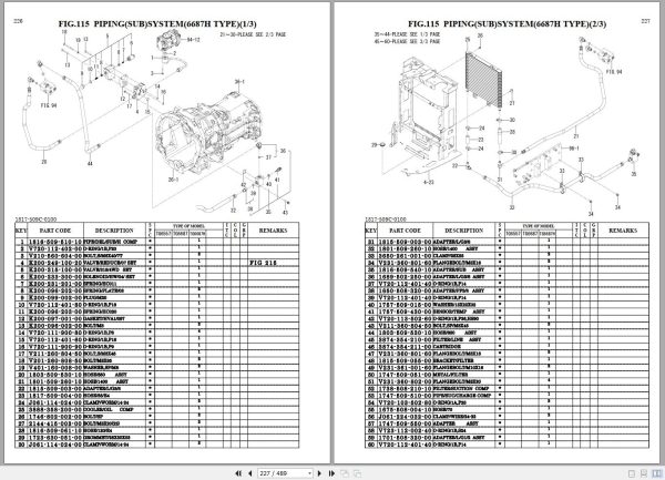 Iseki Tractor TG6557 TG6687 TG6687H Parts Catalog 1817 097 120 0A 2