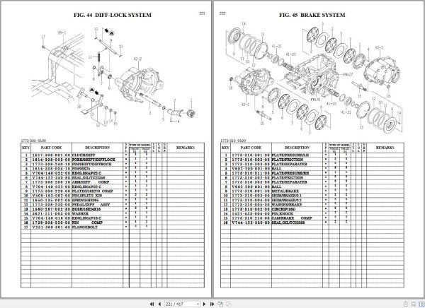 Iseki Tractor TH4295 TH4335 Parts Catalog 1772 097 100 10 2