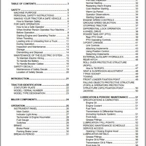 Iseki Tractor TLE3400 Operators Manual and Diagram 1834 912 101 1A EN 1