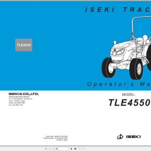 Iseki Tractor TLE4550 Operators Manual 1833 912 102 0 EN 1