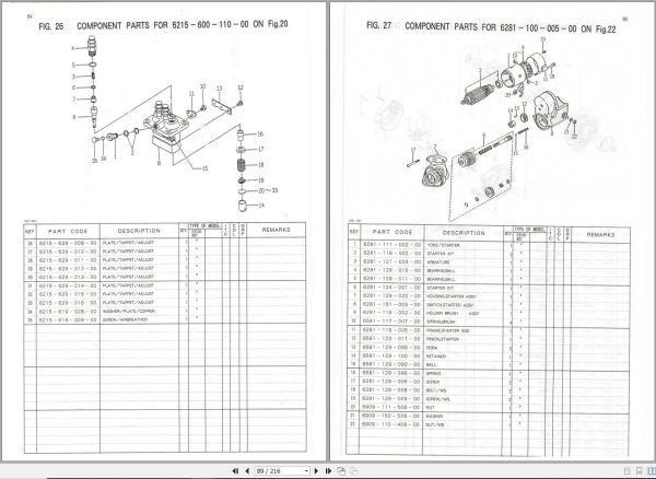 Iseki Tractor TM215 TM217 Parts Catalog 1683 097 110 00 2