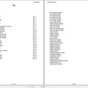 Iseki Tractor TM223 Parts Catalog 1685 097 100 10 1