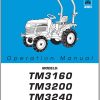 Iseki Tractor TM3160 TM3200 TM3240 Operators Manual and Diagram 0312 01 300 1