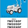 Iseki Tractor TM3160F TM3200F TM3240F Operators Manual and Diagram 0311 01 50 1