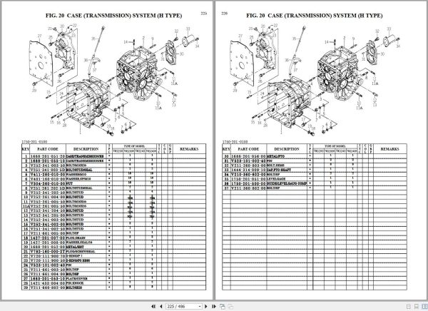 Iseki Tractor TM3200 TM3240 Parts Catalog 1750 097 100 10 2