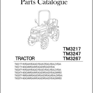 Iseki Tractor TM3217 TM3247 TM3267 Parts Catalog 1774 097 110 00 1