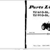 Iseki Tractor TS1610 GL GLF TS1910 GL GLF Parts List 1400 099 0140 0 1
