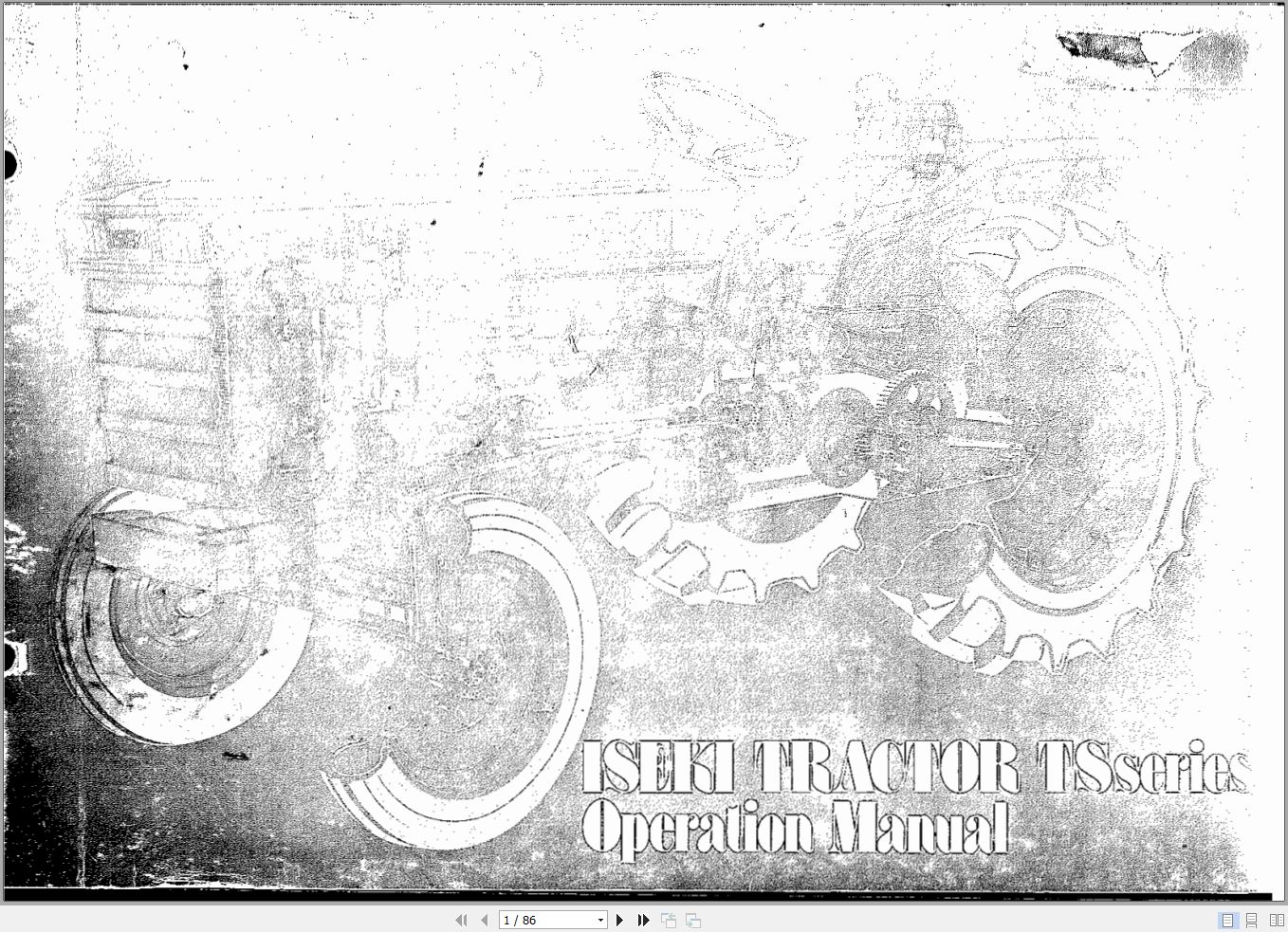 Iseki Tractor TS3510 TS2810 TS2510 TS2210 TS1910 TS1610 Operators Manual and Diagram 1