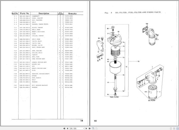 Iseki Tractor TS4510 Parts Catalog 1400 098 001 70 2