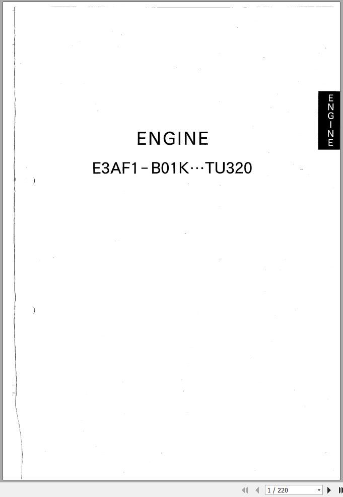 Iseki Tractor TU320 Parts Catalog 1603 098 100 10 1