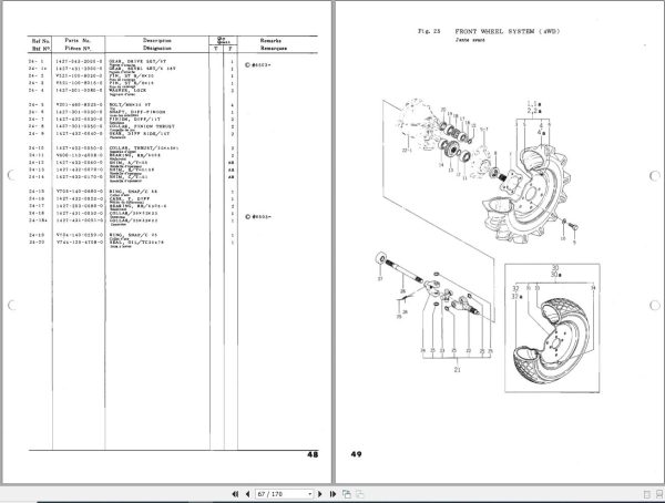 Iseki Tractor TX2140 Parts Catalog 1400 098 0111 0 2