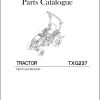 Iseki Tractor TXG237 Parts Catalog 1739 097 200 1E 1