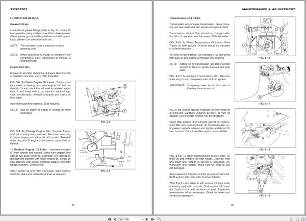 Iseki Tractor TXG237F3 Operators Manual and Diagram 3