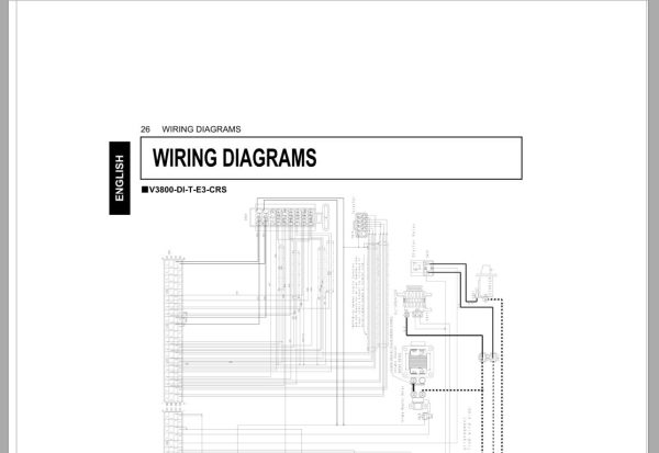 Kubota Diesel Engine V3800 DI T E3 CRS Operators Manual 1J423 8911 6 2