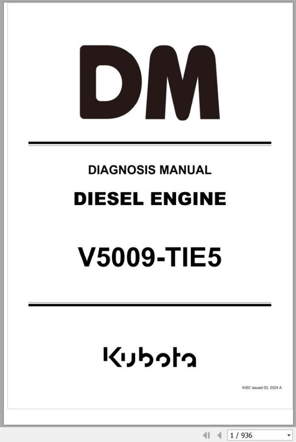 Kubota Diesel Engine V6009 TIE5 Diagnosis Manual 1