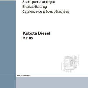 Kubota Engine D1105 E4B AMN 1 Illustrated Parts List 1