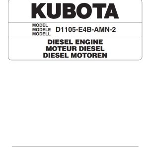 Kubota Engine D1105 E4B AMN 2 Illustrated Parts List 1