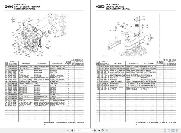 Kubota Engine D1105 E4B AMN 2 Illustrated Parts List 2
