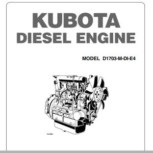 Kubota Engine D1703 M DI E4 Operators Manual and Wiring Diagram EN 1