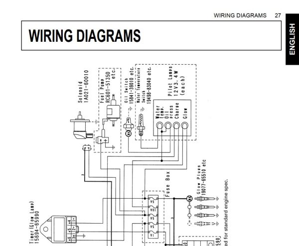 Kubota Engine D1803 M Dl E3 V2403 M Dl E3 Operators Manual and Wiring Diagram 3