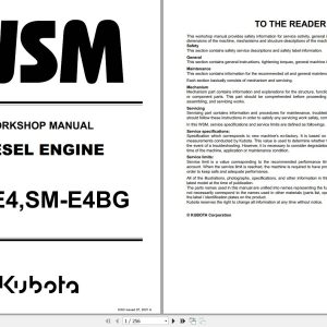 Kubota Engine Z482 E4 to D902 TE4 Workshop Manual EN 1