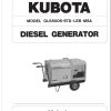 Kubota Generator GL6500S STD GL6500S LEB GL6500S MSA Parts Catalog 97899 41332 1