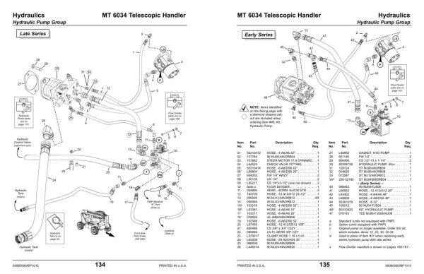 Manitou Telehandler MT 603 Parts Manual 50960090 Rev. B 1