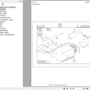 Manitou Telehandler MT 625 H Turbo ST3B Parts Catalog 647458