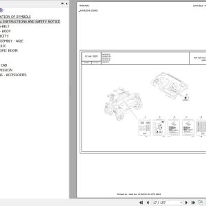 Manitou Telehandler MT 625 HA 75K ST3B S1 Mining Parts Catalog 647765