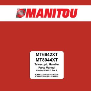 Manitou Telehandler MT 6642 XT MT 8044 XT Parts Manual