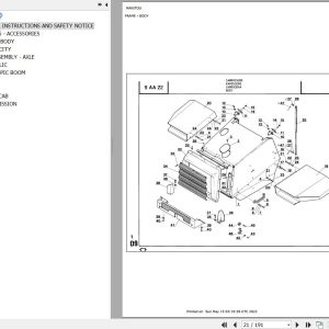 Manitou Telehandler MT 727 SERIE C Parts Catalog 547015