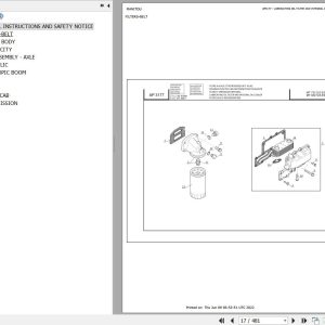 Manitou Telehandler MT 728 SD E3 Parts Catalog 547998