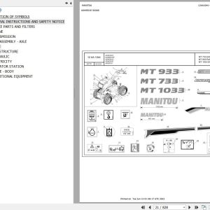 Manitou Telehandler MT 733 to MT 1033 EASY 75D ST5 S1 Parts Catalog 647776