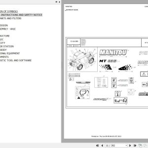 Manitou Telehandler MT 835 to MT 1335 EASY 75D ST3B S1 Parts Catalog 647564