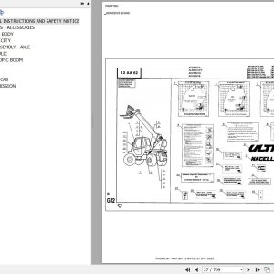 Manitou Telehandler MT 840 CP ULTRA Parts Catalog 47938
