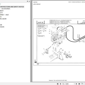Manitou Telehandler MT 845 TURBO MONO ULTRA S2 Parts Catalog 547751