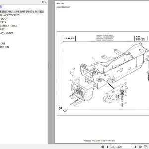 Manitou Telehandler MT 845 TURBO Parts Catalog 547107