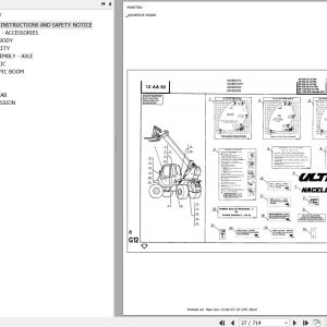 Manitou Telehandler MT 930 CP ULTRA Parts Catalog 47938