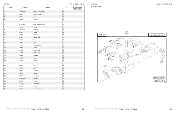 Manitou Telehandler MT 932 EASY 75D ST3B S1 Parts Catalog 647480 1