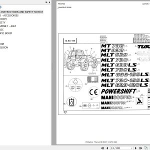 Manitou Telehandler MT 932 TURBO SA Parts Catalog 547785
