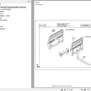 Manitou Telehandler MT 933 CP Parts Catalog 47938
