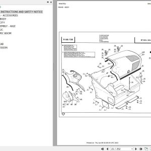Manitou Telehandler MT 940 L 120 LS USA Parts Catalog 547805