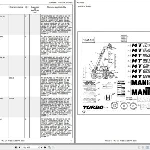 Manitou Telehandler MT 940 L S2 Parts Catalog 547751