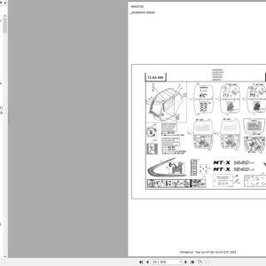 Manitou Telehandler MT X 1440 E3 MT X 1840 E3 Parts Catalog 647143