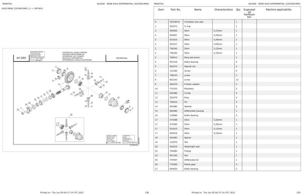 Manitou Telehandler MT X 1440 E3 Parts Catalog 647143 1