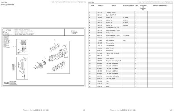 Manitou Telehandler MT X 1440 SL TURBO S4 E3 Parts Catalog 647209 1