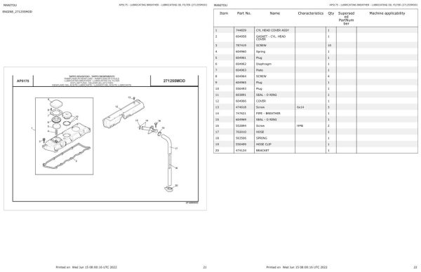 Manitou Telehandler MT X 1441 MT X 1441A Parts Catalog 648955 1