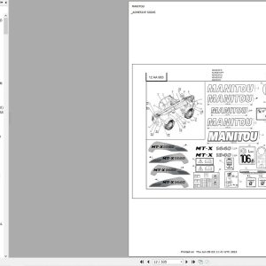 Manitou Telehandler MT X 1840 E3 Parts Catalog 647143