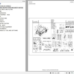 Manitou Telehandler MT X 425 H TI 49K ST3A S1 Parts Catalog 647628