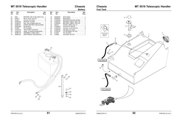 Manitou Telehandler MT5519 Parts Manual 50960027 Rev. B 1
